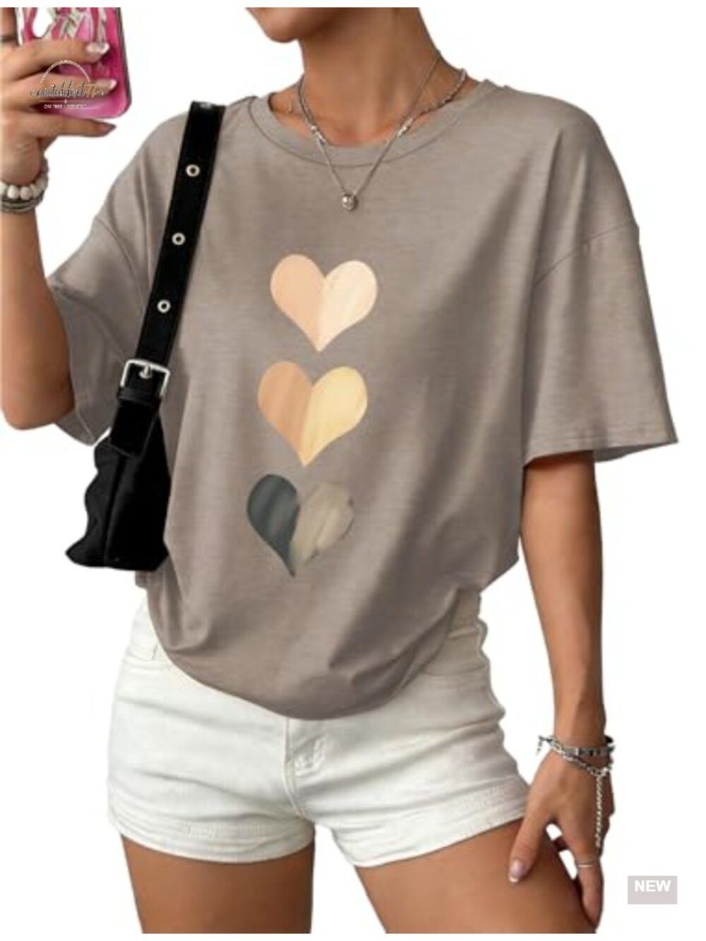 Oversized Graphic Tee for Women Crew Neck Short Sleeve Casual Loose Fit